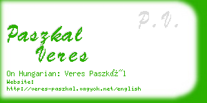paszkal veres business card